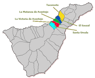 Municipios de la Mancomunidad del Nordeste de Tenerife